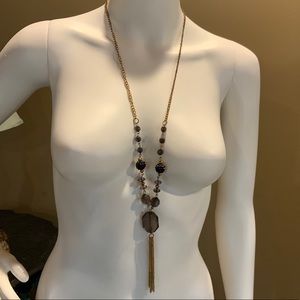 Beaded tassel necklace